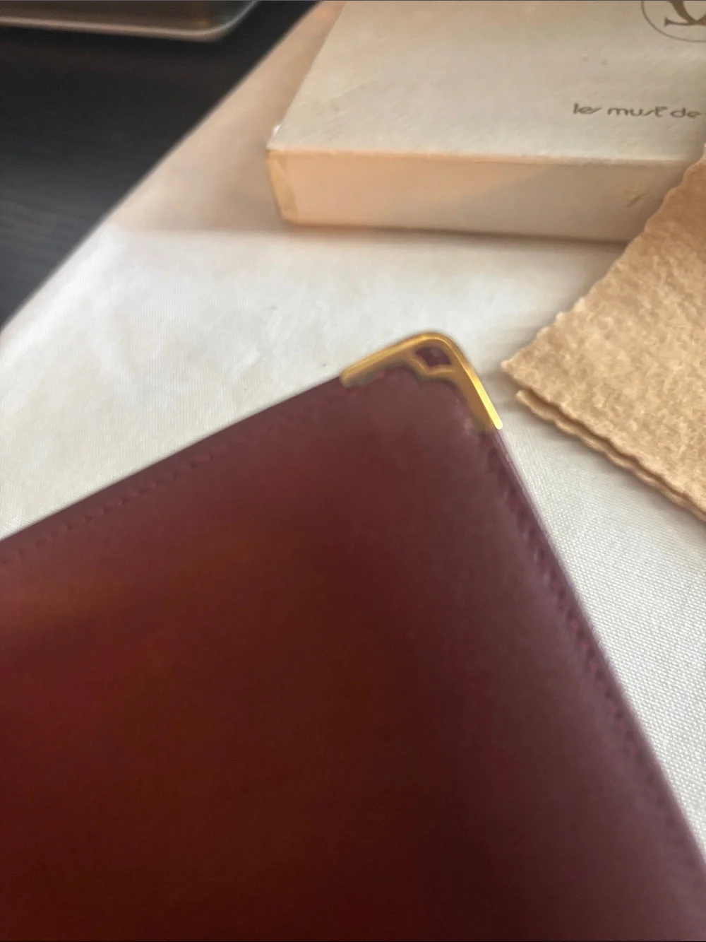 Cartier Burgundy Leather Zip Pouch - Picture 8 of 17